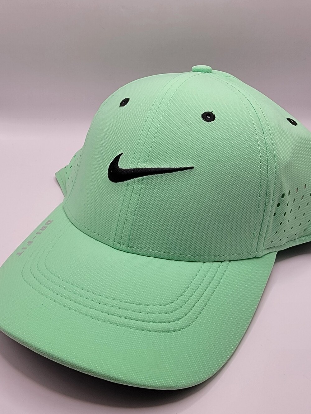 Nike Mint Green Dri-Fit Baseball Cap with Black Swoosh